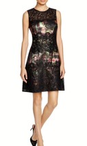 KAY UNGER Lacy Jacquard Printed Evening Dress Sleeveless Sz 12 $540 msrp NWTs - £102.08 GBP