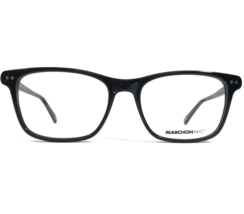 Marchon NYC Eyeglasses Frames M-3001 001 Black Square Horn Rim 55-18-145 - $65.24