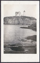 Nubble Lighthouse, Cape Neddick, York, Maine Pre-1920 RPPC Non-Commercial - £19.46 GBP
