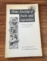 Vintage Home Canning &amp; Freezing Of Fruits &amp; Vegetables Pamphlet USDA - $14.84