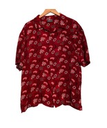 The Ohio State University Camp Shirt Men XL OSU Buckeyes Button Up Red Vtg - $313.71 MXN