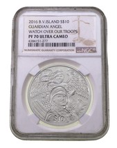 2017 Britannique Vierges Îles S $10 Guardian Ange NGC PF70 Ultra Camée Montre Au - £64.58 GBP