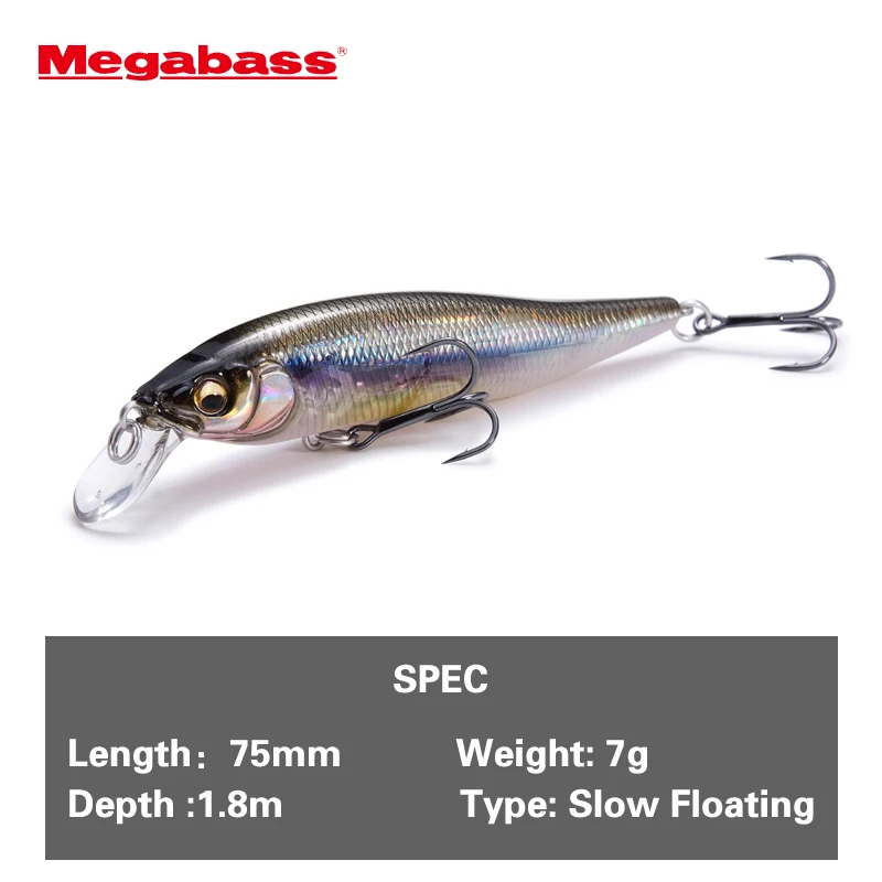 Sporting MegabA X-75 X-NANAHAN Fishing Lures 75mm 1/4oz. Long Distance Minnow Sl - £60.59 GBP