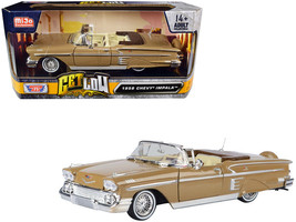 1958 Chevrolet Impala Convertible Lowrider Light Brown w Cream Interior Get Low - £33.77 GBP