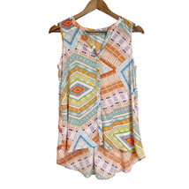 Spense Womens S Tank Top Handkerchief Print High Low Bohemian Summer - £11.58 GBP