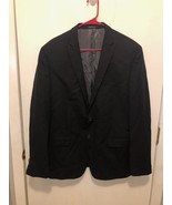 Egara Mens SZ 44R Wool Black Suit Jacket 2 Button - £15.85 GBP