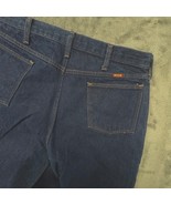 Vintage Rustler Jeans Relaxed Fit Straight Leg Dark Wash Denim Pants Men... - $29.99