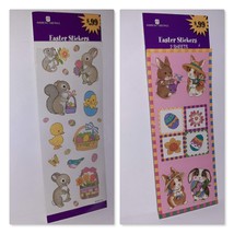 Vintage Easter Stickers Forget Me Not American Greetings 3 Full Sheets Bunnies - £4.72 GBP