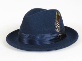 Men Bruno Capelo Hat Australian Wool Crushable Fedora Untouchable UN129 Denim image 3