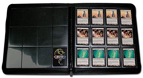 BCW Z-Folio LX Zipper Portfolio Black 12 Pocket Playset Album by BCW