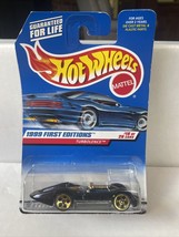 1999 Hot Wheels #923 First Editions 18/26 TURBOLENCE Black w/Gold 5 Dot ... - $9.06