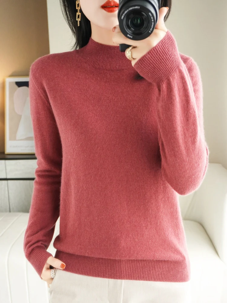  Winter Women&#39;s Cashmere  New Pullover neck Plus Size Casual  Solid Color High Q - £94.65 GBP