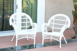 White Set Of 2 Wicker Chairs From Jeco. - £425.23 GBP