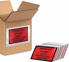 1000 Important Invoice And/Or Packing List Enclosed Envelopes 4 x 5 Full Face - £68.01 GBP
