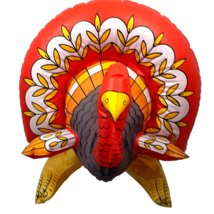 Thanksgiving Inflatable Turkey 18.5&quot; High 16.6&quot; Length Width 10&quot; Table Decor - £17.11 GBP
