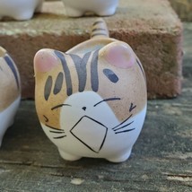 Ceramic Cat Planters, set of 6, 2.5" Animal Pots, Emotion Face Kitten Kitty image 7