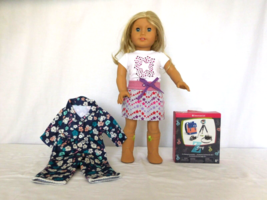 American Girl Truly Me Blonde Hair Blue Eyes +  Z&#39;s Filming Access + Boots +  - £56.08 GBP