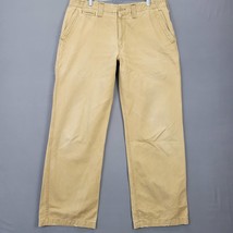 Aeropostale Men Pants Size 34 Tan Khaki Classic Straight Leg Chino Flat Front - £10.18 GBP
