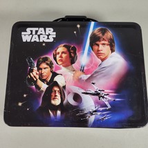 Star Wars Embossed Steel Lunchbox 2010 Tin Box Co 8&quot; x 7&quot; - £11.64 GBP