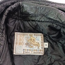 Gino Leather Jacket Girls Size M Fundamental Fashion Euro Style Full Zip Black image 3