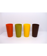 Vintage Tupperware Tumblers Cups #873 Set Of 4-12oz. Harvest Colors Stac... - $309.07 MXN