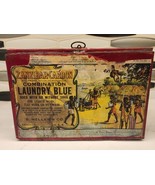 ZANZIBAR-CARBON-LAUNDRY BLUE-**Rare**1922-B Heller&amp;Company-Tin Box-Antique - $207.69 CAD