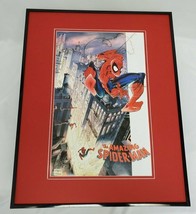 Amazing Spiderman 16x20 Framed Poster Marvel Rick Leonardi - $79.19