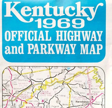 1969 Kentucky Highway Parkway Map 2 Sided Vintage Daniel Boone Bicentenn... - £24.20 GBP