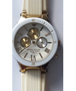 Anne Klein 12/2178WMWT Women&#39;s Pearl Dial White Silicone Band Day &amp; Date... - $67.84 CAD