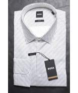 Fabriqué En Italie HUGO BOSS Homme Hank Kent Slim Stretch Coton Robe Che... - $76.98