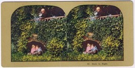 Stereo View Card Stereograph Children Rain In Sight - £3.90 GBP