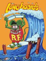Longboards Rule Rat Fink Surfer Big Daddy Ed Roth Metal Sign - $39.95