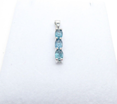 1.50Ct Oval Cut Simulated Blue Topaz Pendant 14K Yellow Gold Plated Women - £53.89 GBP