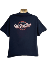 Old Guys Rule Classic Navy Blue Double Graphic Retro T-Shirt 2XL Cotton ... - £19.75 GBP