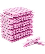100X Pink Wood Clothespins 4&quot; For Photos Postcard Display Home Dcor Baby... - £29.08 GBP