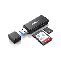 UGREEN SD Card Reader Portable USB 3.0 Dual Slot Flash Memory Card Adapter Hub f - £17.95 GBP