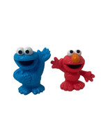 Lot of 2 Sesame Street PVC Plastic Toy Figures Elmo and Cookie Monster - $10.54