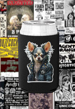 Punk Chihuahua 12 OZ Neoprene Can Cozy Chiller Cooler Dog Puppy Fur Baby - £3.65 GBP