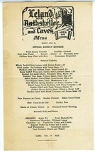 Leland Hotel Rathskeller and Caves Menu Detroit Michigan 1930&#39;s - $49.45