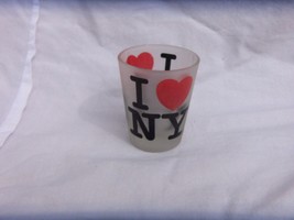 I LOVE NEW YORK     COLLECTIBLE FROSTED SHOT GLASS - $8.86