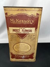 Vintage McKesson Insect Flowers Tin Can Paper Label 1930s Medical Advertising - £23.49 GBP