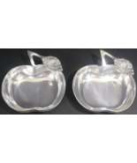 Pier 1 Aluminum Apple Bowls Aluminum Metal Teacher Gift 5&quot; x 4&quot; Set Of 2 - £8.20 GBP