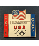 USWEST TEAM USA - Red White Blue - Flag - 2000 Olympic Lapel/Hat Pin Badge - £19.46 GBP