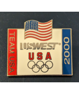 USWEST TEAM USA - Red White Blue - Flag - 2000 Olympic Lapel/Hat Pin Badge - $24.74