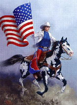 Rodeo Flag Paint Horse Cross Stitch Pattern***LOOK*** - $2.95