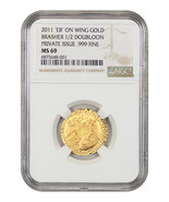1787 Gold Brasher 1/2 Doubloon NGC MS69 (2011 Private Issue, &quot;EB&quot; on Wing) - £1,430.68 GBP
