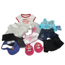 Build A Bear Clothing Lot Shoes Hat Valentines Day Shirts Wedding Dress Skirt - £21.30 GBP