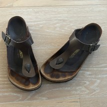 Birkenstock Gizeh Footwear Birko-Flor Leather Sandal T-Strap Buckle US 8... - $39.99