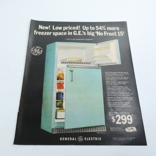 1965 General Electric Refrigerator Edison Electric Institute Print Ad 10.5x13.5 - $7.20