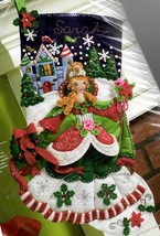 DIY Bucilla Princess Frozen Castle Snowy Christmas Eve Felt Stocking Kit... - $142.95